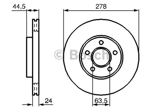 FREN DİSKİ (ÖN)(277,9MM) FORD TRANSİT CONNECT 1.8 TDCİ 02-13