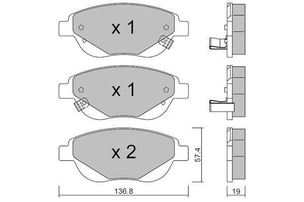 DİSK BALATA (ÖN) FIAT 500L 1.3D MJET-1.4-1.6D MJET 12-