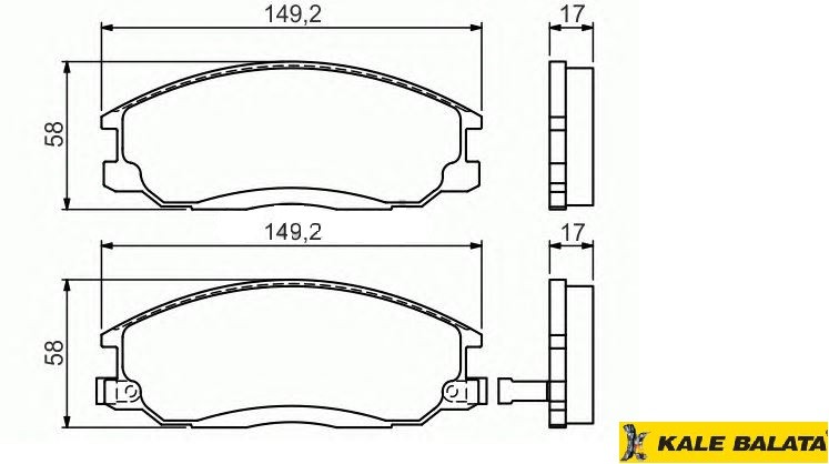 DİSK BALATA (ÖN)(FİŞLİ) HYUNDAI STAREX H1 2,4 2,5 97-