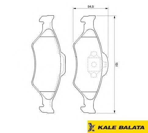 DİSK BALATA (ÖN) FORD FIESTA 1,6 16V - 1,8D / KA 99-08