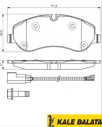 DİSK BALATA (ÖN) FORD TRANSİT CUSTOM 14- (V362)