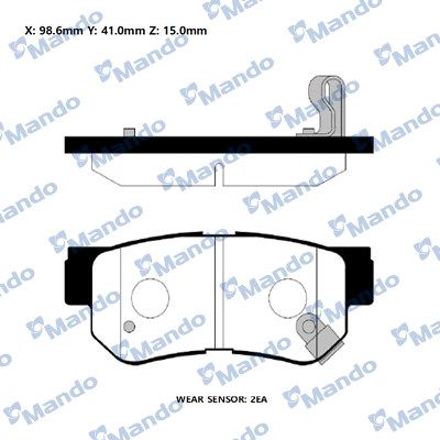 DİSK BALATA (ARKA) HYUNDAI ELANTRA III-IV / GETZ / SANTA FE / SONATA V / TUCSON / KIA MAGENTIS II / SPORTAGE II