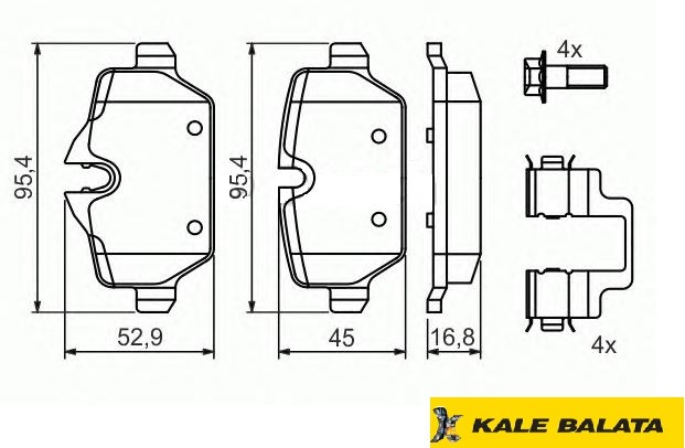 DİSK BALATA (ARKA) BMW 1 (E81-E87) 08- / BMW 3 (E90) 07-