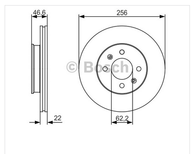 FREN DİSKİ (ÖN)(256MM) HYUNDAİ İ20 1.2