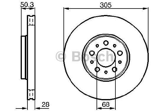 FREN DİSKİ (ÖN)(305MM) VOLVO S60 I 00-10 / S80 I 98-06 / V70 II 99-07 / XC70 00-07