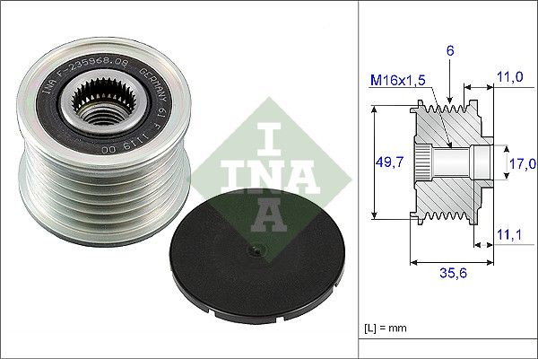 ALTERNATÖR KASNAĞI (6 KANAL) M.BENZ C-SERİSİ (W203) C200 CDI-C220 CDI / E-SERİSİ (W211) E200 CDI-E220 CDI