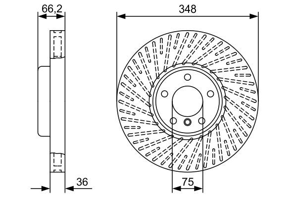 FREN DİSKİ (ÖN SOL)(348MM) BMW 5 525 d 11-16 / 6 Cabrio 640 i 11-18 / 7 730 d xDrive 11-15