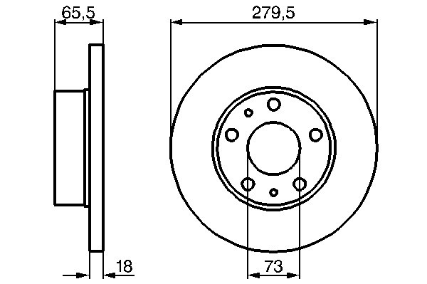 FREN DİSKİ (ÖN)(280MM) FIAT DUCATO 98- / CITROEN JUMPER 99- / PEUGEOT BOXER 94-