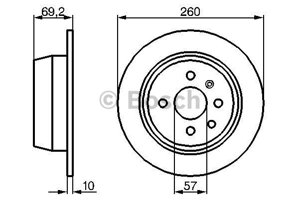 FREN DİSKİ (ARKA)(259,8MM)(4 BİJON) OPEL ASTRA F 92- / VECTRA A 88-