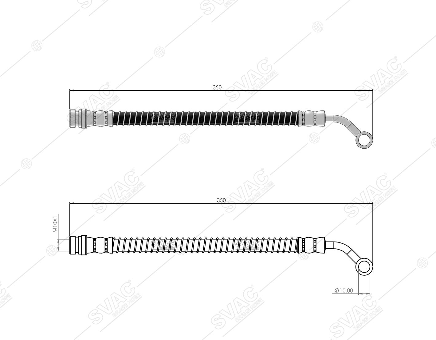 FREN HORTUMU (ÖN)(SAĞ) HYUNDAI H-1 STAREX 97-04 / H100 93-98