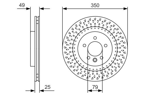 FREN DİSKİ (ARKA)(350MM) LAND ROVER DISCOVERY V 2.0 Sd4 4x4 16- / RANGE ROVER IV 3.0 SDV6 Hybrid 4x4 13-