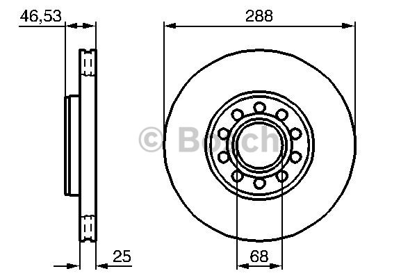 FREN DİSKİ (ÖN)(288MM) VW PASSAT B5 1.6-1.8-1.8T-1.9 TDI 96- / SKODA SUPERB 01-