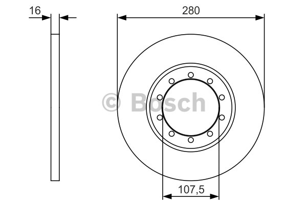 FREN DİSKİ (ARKA)(280MM) FORD TRANSİT V347 2.2 TDCİ-2.3 16V 11-