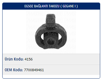 EGSOZ BAĞLANTI TAKOZU RENAULT MEGANE I / SCENIC I / KANGOO / MASTER II