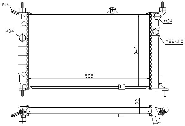 SU RADYATÖRÜ (MEKANİK)(MT)(MOP019) OPEL ASTRA F 91-