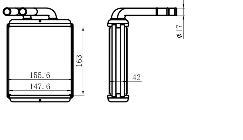 KALORİFER RADYATÖRÜ(KHY029) HYUNDAİ H-100 KAMYONET A/M