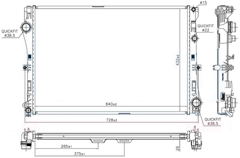 SU RADYATÖRÜ (BRAZİNG)(A/M)(BME909) MRECEDES-BENZ C-CLASS W205-W204 14- / E-CLASS W213 16-