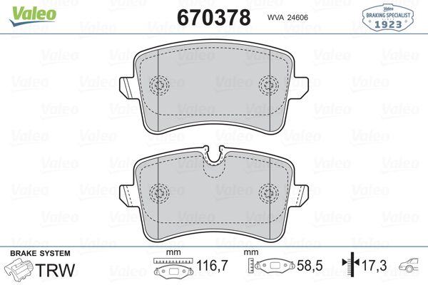 DİSK BALATA (ARKA) AUDI A4 1.8 TFSI-2.0 TDI 08-15 / A5 1.8 TFSI-2.0 TDI 08-17 / Q5 2.0 TDI-2.0 TFSI-3.0 TDI 08-17