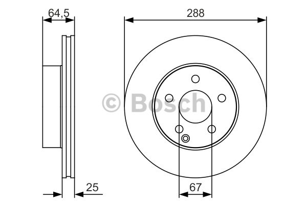 FREN DİSKİ (ÖN)(288MM) M.BENZ C-SERİSİ (W204) C180 CDI-C200 CDI 7-