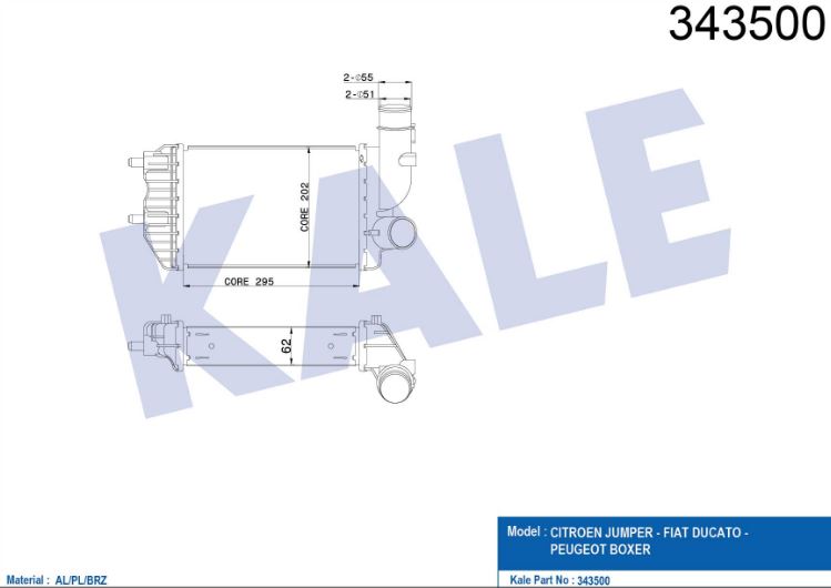 INTERCOOLER (BRAZING) FIAT DUCATO / BOXER / JUMPER