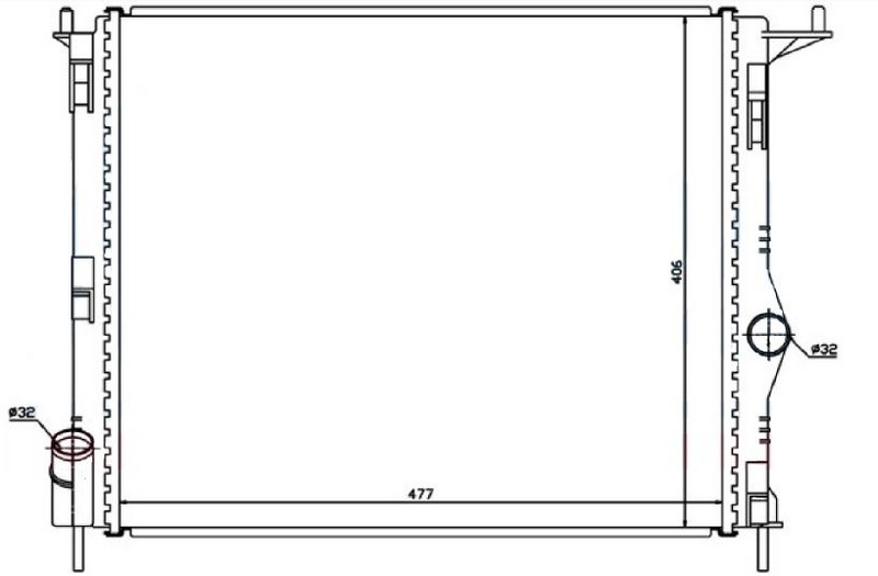 SU RADYATÖRÜ (BRAZİNG)(MT)(BDC048) DACİA LOGAN 1.4/1.6 08-