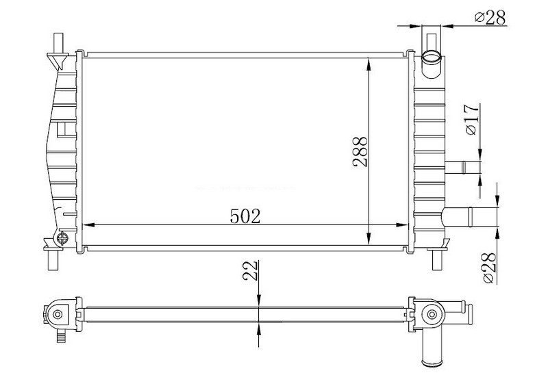 SU RADYATÖRÜ (BRAZİNG)(MT)(BFR121) FORD FİESTA 95-