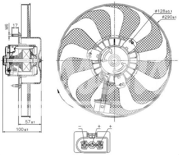 FAN MOTORU VW GOLF IV 1.4İ / 1.6İ / BORA/SEAT/SKODA 03-