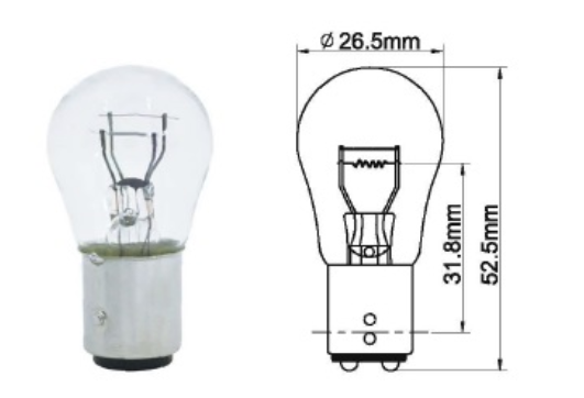 AMPUL 24V. 1016 21/5W (ÇİFT DUY ŞAŞ TIRNAK)