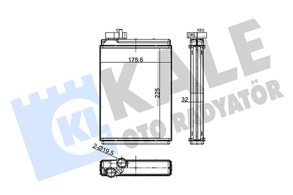 KALORİFER RADYATÖRÜ AUDI A4 09<16 / A5 08<17 / Q5 08<17 2.0TDI/TFSI [BRAZING] [225X175,6X32]