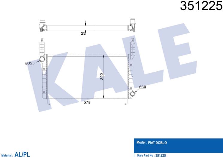 SU RADYATÖRÜ (BRAZING)(MT) FIAT DOBLO