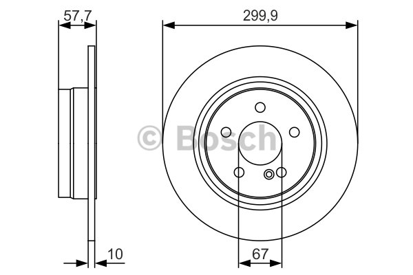 FREN DİSKİ (ARKA)(299,9MM) M.BENZ (W204)C180 CDI-C200 CDI