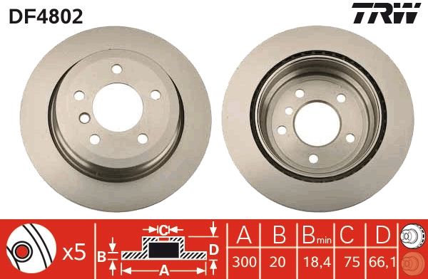 FREN DİSKİ (ARKA) BMW 1 (E81-E87) 123D-130İ / BMW 3 (E90) 320D-325İ-318İ-318D