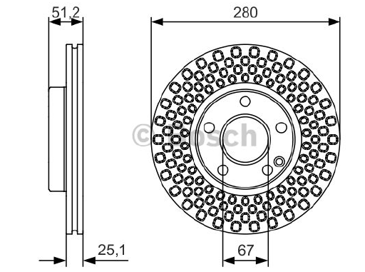 FREN DİSKİ (ÖN)(280MM) MB A-SERİSİ (W176) A 160 13-18 / A 180 12-18 / B-SERİSİ (W246-W242) B 160 13-18 / B 180 11-14 / CLA (C117) CLA 180 13-19