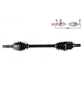 AKS KOMPLE (SOL)(ABSLİ)(655mm ABS-48) HYUNDAI İ20 1.2/1.4 16V 08-14