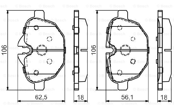 DİSK BALATA (ARKA)(ESKİ NO:0986TB3139) BMW 5 (F10-F18)520D-523İ-525D