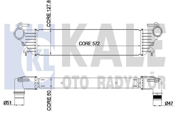 INTERCOOLER (BRAZING) FIAT EGEA-500L 1.3-1.6 MJET