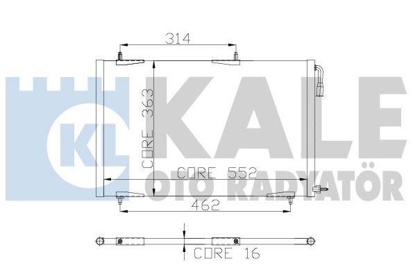 KLİMA RADYATÖRÜ (BRAZING)(MT)(KURUTUCUSUZ) PEUGEOT 206 (6455Y0-6455W7)