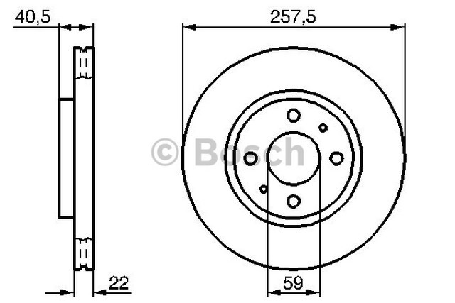 FREN DİSKİ (ÖN)(257,2MM) FIAT 500 13- / DOBLO 03- / FIORINO 14- / IDEA 04- / LINEA 09- / PANDA 14- / QUBO 08- / STILO 05- / PEUGEOT BIPPER 10- / CITROEN NEMO 08-