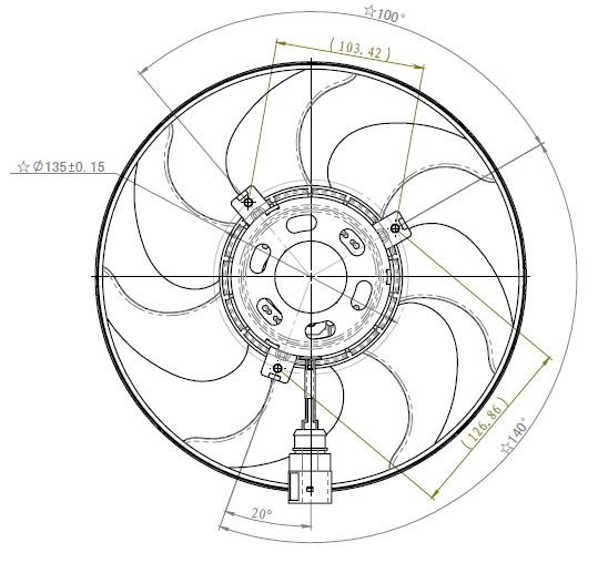 FAN MOTORU(FVW601) VW TOURAN / OCTAİVA