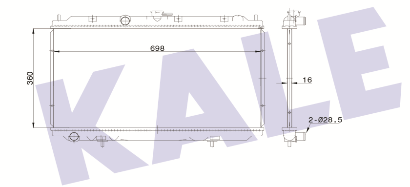 SU RADYATÖRÜ (BRAZING)(MT) NISSAN ALMERA II 1,5 00-06 / ALMERA II 1,8 00-06 / PRIMERA 1,6 02-08 / PRIMERA 1,8 02-08