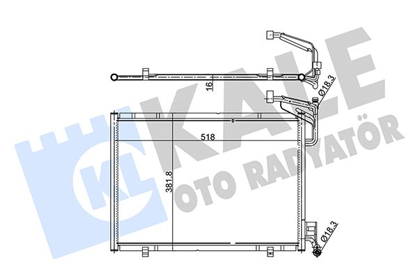 KLİMA RADYATÖRÜ (BRAZİNG)(KURUTUCUSUZ) FORD B-MAX / FIESTA VI 12- TOURNEO COURIER / TRANSİT COURIER 14- 1.0 ECOBOOST