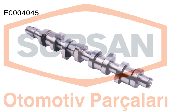 EKSANTRİK MİLİ (DÖKÜM)(4 SİLİNDİR) VW CADDY 1,9TDİ 04- / PASSAT 1.9 TDI-2.0 TDI / AUDI A3 1.9 TDI (AVB-BLS-BJB-AVF-AWX-BKC-ATD-ATJ-BXE-AWX)