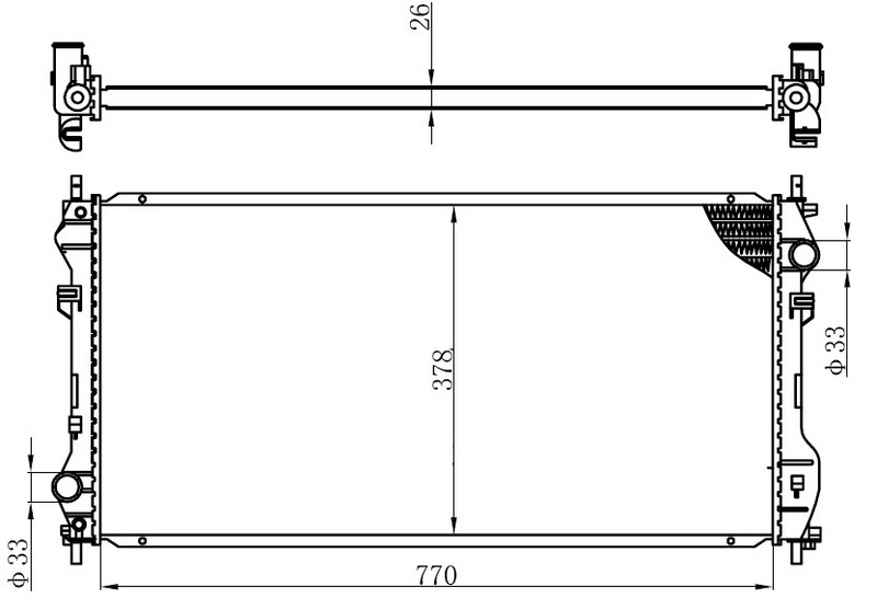 SU RADYATÖRÜ (BRAZİNG)(MT)(BFR059) FORD TRANSİT 2.4D/2.4TDCI 00-