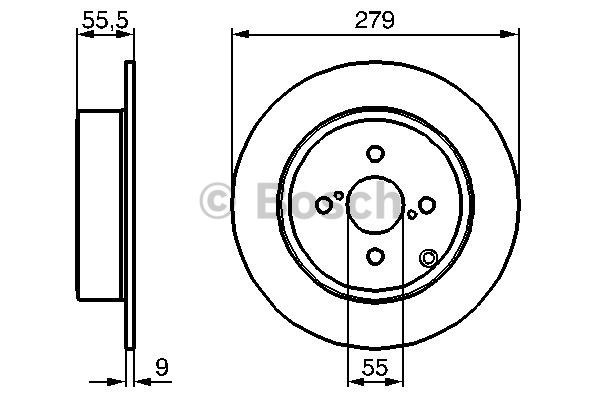 FREN DİSKİ (ARKA)(279MM) TOYOTA COROLLA 1.4D-1.8 VVTİ 04-