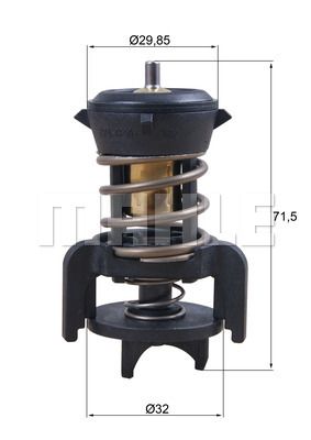 TERMOSTAT (94°C) VW ARTEON 17- / BEETLE 14-18 / CADDY 15- / CRAFTER 16- / GOLF 14- / PASSAT 14- / SKODA KAROQ 17- / OCTAVIA III 12- / SEAT ALHAMBRA 15- / LEON 13- / AUDI A3 12- / Q2 16- / TT 17-