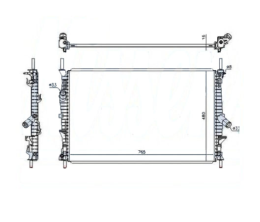 SU RADYATÖRÜ (BRAZING)(MT) FORD TRANSIT CUSTOM V362 / V363  2.2 TDCI (12+) (MT)