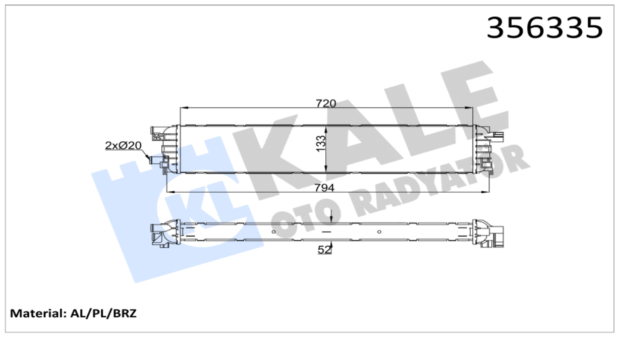 SU RADYATÖRÜ (BRAZING) AUDI A4 / A5 / A6 / A7 / Q5 2.0/3.0TDI 08-18