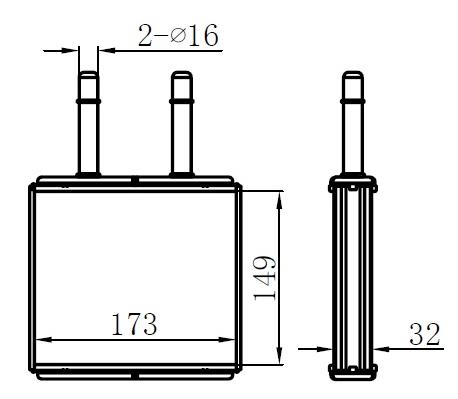 KALORİFER RADYATÖRÜ(KMZ017) MAZDA 323 158X152X32