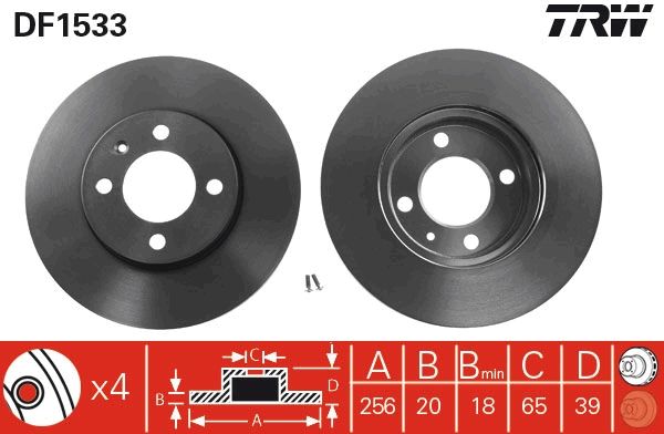 FREN DİSKİ (ÖN) VW CADDY II / GOLF III-IV / PASSAT B2 / POLO III / VENTO / SEAT AROSA / CORDOBA / IBIZA / INCA