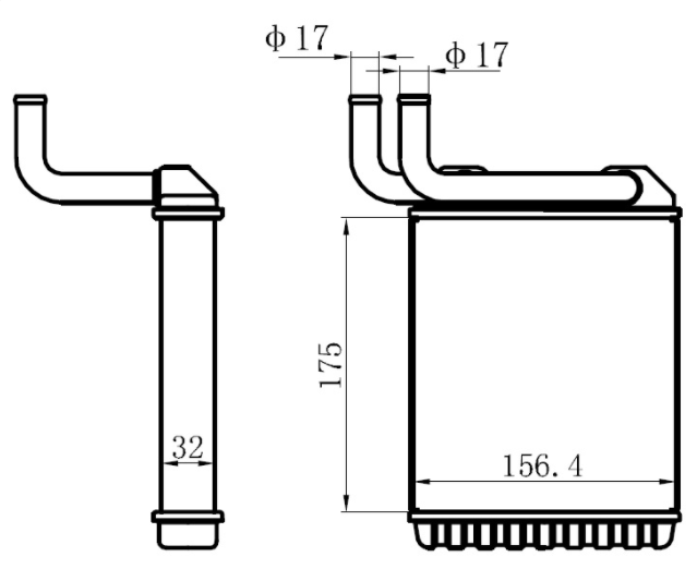 KALORİFER RADYATÖRÜ(KMI026) MITSUBISHI CANTER 659 175X156